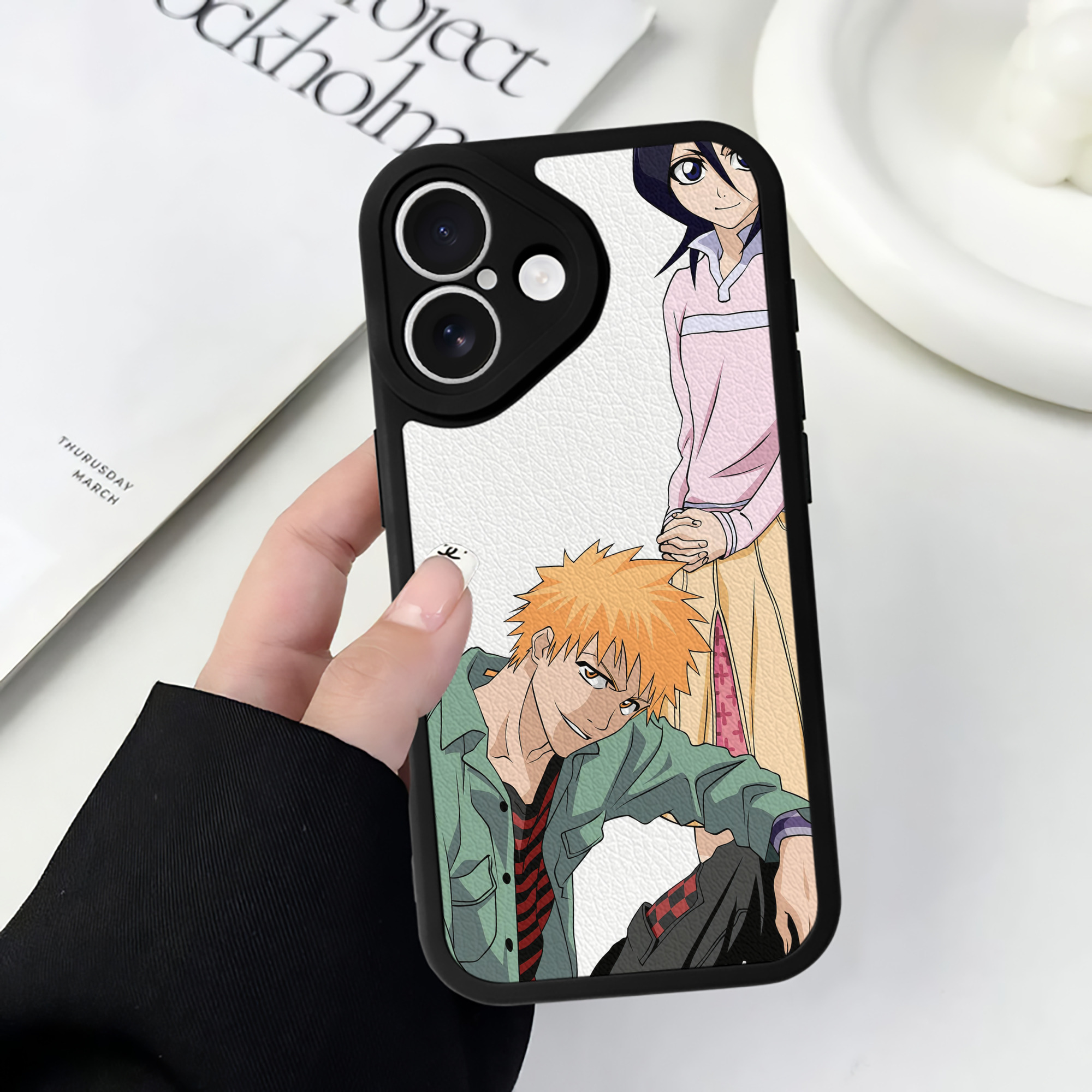 （画像用） ブリーチ BLEACH 【iPhone 16シリーズ対応】シリコンスマホケース（レザー調） 材質：シリコン